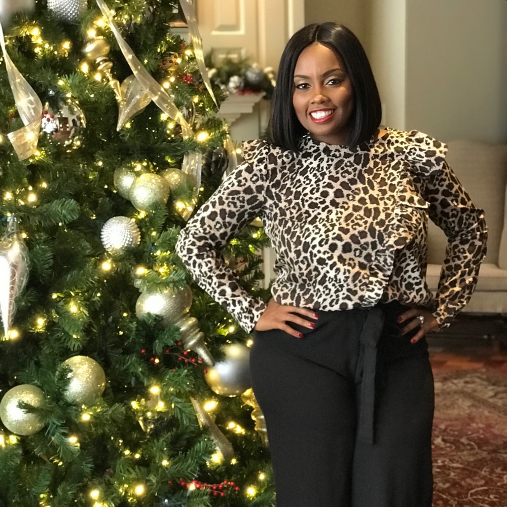 Cheetah Print Top with Ruffles